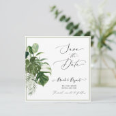 Invitation PixDezines Monstera Variée sur le Foliage Tropical (Debout devant)