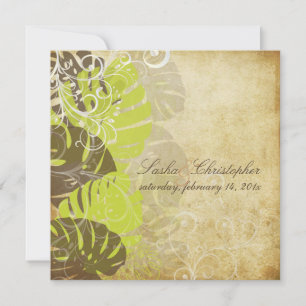 Invitation PixDezines Monstera vintage+tourbillons/do-it-your