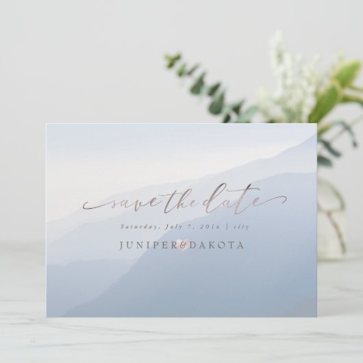 Invitation PixDezines Montagne Rustique Misty (Debout devant)