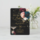 Invitation PixDezines Moody Botanical Brunch Bubbly (Debout devant)