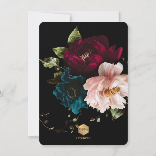 Invitation PixDezines Moody Botanical Brunch Bubbly (Dos)