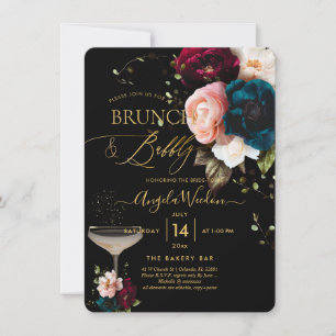 Invitation PixDezines Moody Botanical Brunch Bubbly