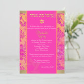 Invitation PixDezines natasha damas/Bat Mitzvah/rose/or (Debout devant)