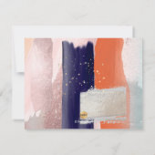 Invitation PixDezines Navy+Coral Will You .. Épouse (Dos)