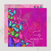 Invitation PixDezines Neon Fluttering By/DO-IT-YOURSELF coule (Devant / Derrière)