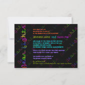 Invitation PixDezines néons b'not mitzvah (Dos)