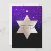 Invitation PixDezines Night Sky/Purple/typographie/bar mitzva (Devant)