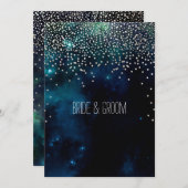 Invitation PixDezines Night Sky/Starry Night (Devant / Derrière)