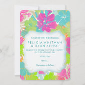Invitation PixDezines nous faisons hibiscus/luau/faux parchem (Dos)