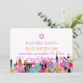 Invitation PixDezines NYC bar/bat mitzvah urbain (Debout devant)