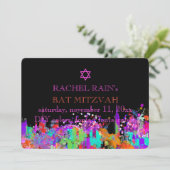 Invitation PixDezines NYC urbain/bat mitzvah (Debout devant)