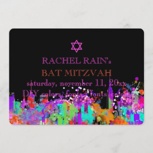 Invitation PixDezines NYC urbain/bat mitzvah