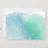 Invitation PixDezines Ocean Watercolor Beach Bat mitzvah (Dos)