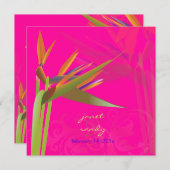 Invitation PixDezines OISEAU DE PARADISE/DO-IT-YOURSELF coule (Devant / Derrière)