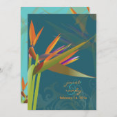 Invitation PixDezines OISEAU DE PARADISE/DO-IT-YOURSELF coule (Devant / Derrière)