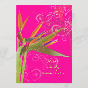 Invitation PixDezines Oiseau de Paradise+tourbillons/DO-IT-YO