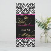 Invitation PixDezines olivia damas, Bat Mitzvah/ DIY couleur (Debout devant)