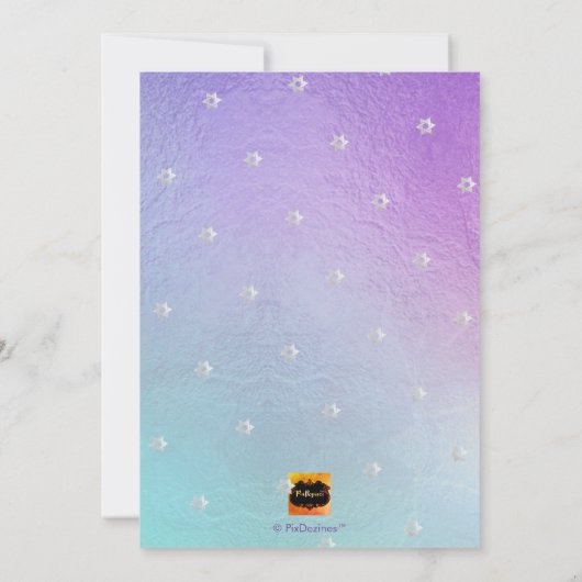 Invitation PixDezines Ombre Deep Blue Sea Bat mitzvah (Dos)