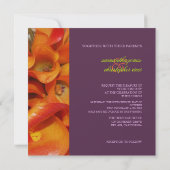 Invitation PixDezines ORANGE CALLA LILY/LUXE PEARL PAPIER (Dos)