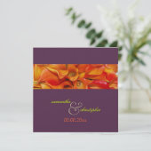 Invitation PixDezines ORANGE CALLA LILY/LUXE PEARL PAPIER (Debout devant)