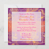 Invitation PixDezines orangé dentelle/do-it-yourself polices+ (Dos)
