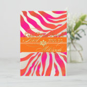 Invitation PixDezines Orange Zebra, Bat mitzvah (Debout devant)