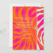 Invitation PixDezines Orange Zebra, Bat mitzvah (Dos)