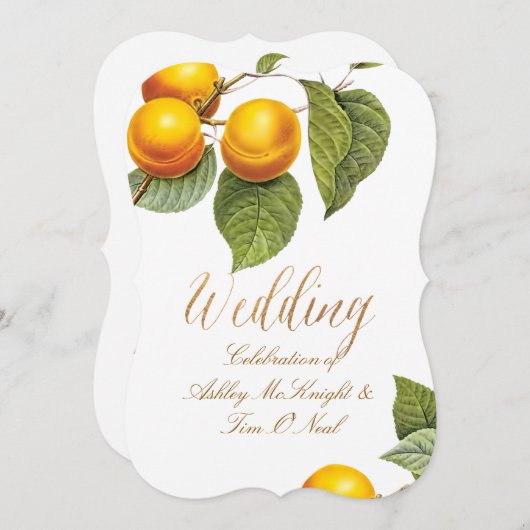 Invitation PixDezines Orchard/Peaches/Redoute (Devant / Derrière)