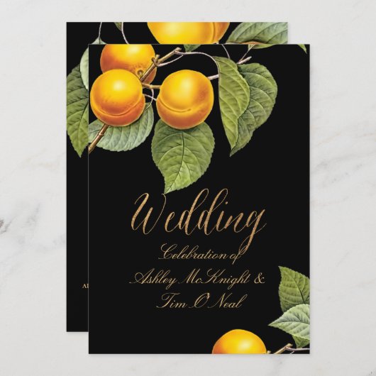 Invitation PixDezines Orchard/Peches/Redoute (Devant / Derrière)