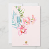 Invitation PixDezines Orchid Isle, Bridal Brunch Navy+Pink (Dos)