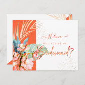 Invitation PixDezines Orchid Isle Will vous .. Bridesmaid (Devant / Derrière)