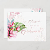 Invitation PixDezines Orchid Isle Will vous .. Bridesmaid (Devant / Derrière)