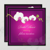 Invitation PixDezines, orchidée blanche/do-it-yourself événem (Devant / Derrière)
