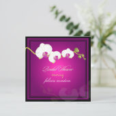 Invitation PixDezines, orchidée blanche/do-it-yourself événem (Debout devant)