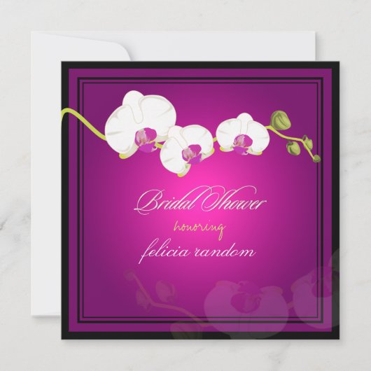 Invitation PixDezines, orchidée blanche/do-it-yourself événem (Devant)