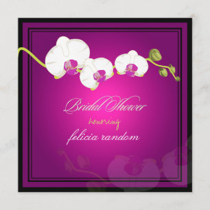 Invitation PixDezines, orchidée blanche/do-it-yourself événem