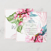 Invitation PixDezines Orchidée d'Isle, Orchidée rose bienheur (Devant / Derrière)