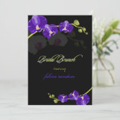 Invitation PixDezines ORCHIDÉE POURPRE/MARIAGE/fond diy (Debout devant)