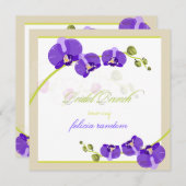 Invitation PixDezines orchidée violette/mariée/arrière - plan (Devant / Derrière)