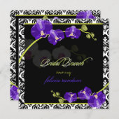 Invitation PixDezines orchidée violette/mariée/arrière - plan (Devant / Derrière)