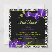 Invitation PixDezines orchidée violette/mariée/arrière - plan (Dos)