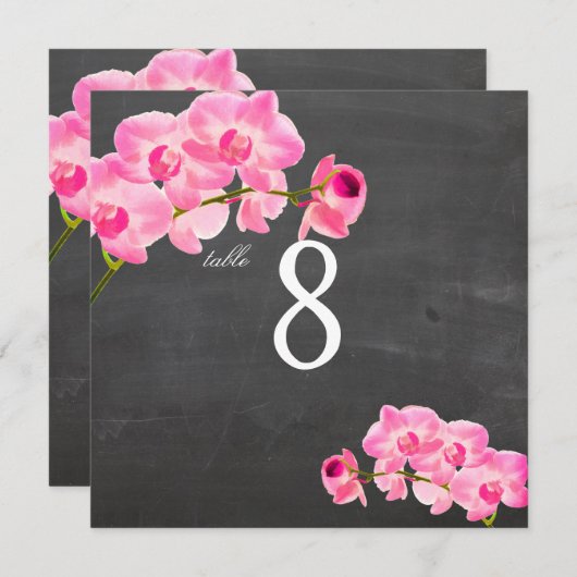 Invitation PixDezines orchidées maui roses/numéros de table (Devant / Derrière)