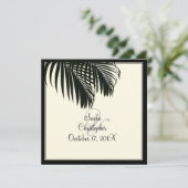 Invitation PixDezines Palm Fronds, mariage sur la plage/coule (Debout devant)