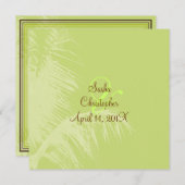 Invitation PixDezines palmiers frons/coco feuilles/do-it-your (Devant / Derrière)