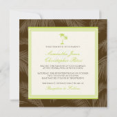 Invitation PixDezines Palmiers jumeaux, Mint de chocolat (Dos)