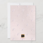 Invitation PixDezines Palms D'Argent Rose Baptême (Dos)