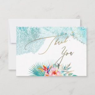 Invitation PixDezines Paradis Tropical de la Plage Merci