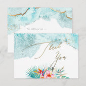 Invitation PixDezines Paradis Tropical de la Plage Merci (Devant / Derrière)