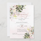 Invitation PixDezines Parti Engagement Blush Gum Eucalyptus (Devant)