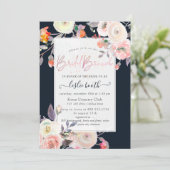 Invitation PixDezines Peaches+Cream Rose Bridal Brunch (Debout devant)